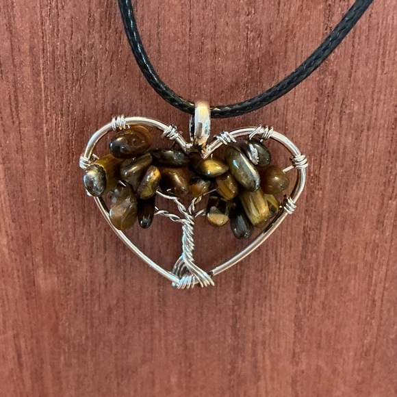 Several colors available!Natural Stone Tree of Life necklace 22” - Picture 11 of 11